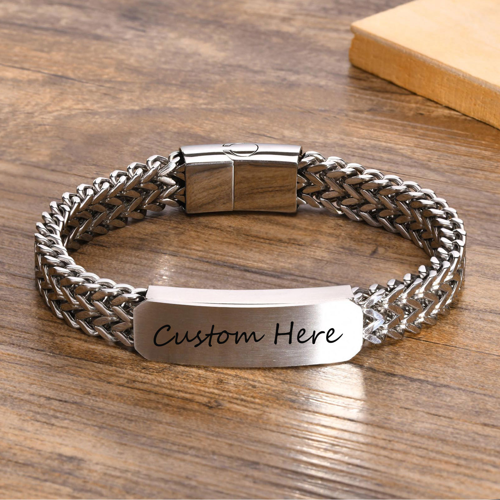 Cuban Link Chain 12Mm - Free Customize ID Bracelets for Men,