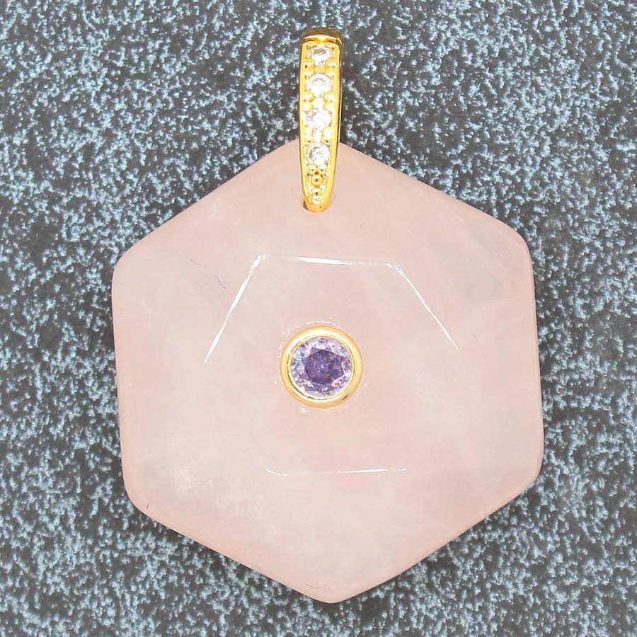 Crystal Pendant Necklace Natural Stone - Charms Natural Healing Crystal Hexagram Stone