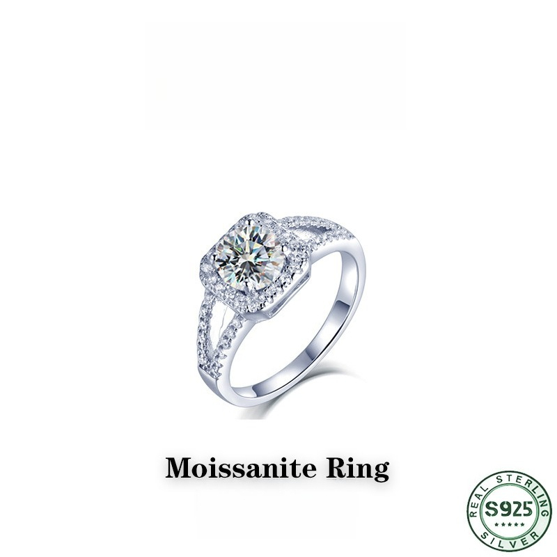 Moissanite Engagement Ring 1 Carat - Hot selling 100% S925 silver super