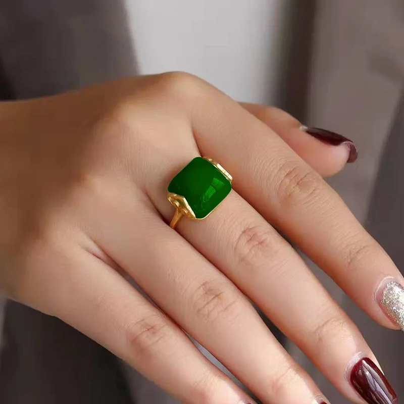 Rings - Natural Hetian Jade Ring Fashion Jewelry