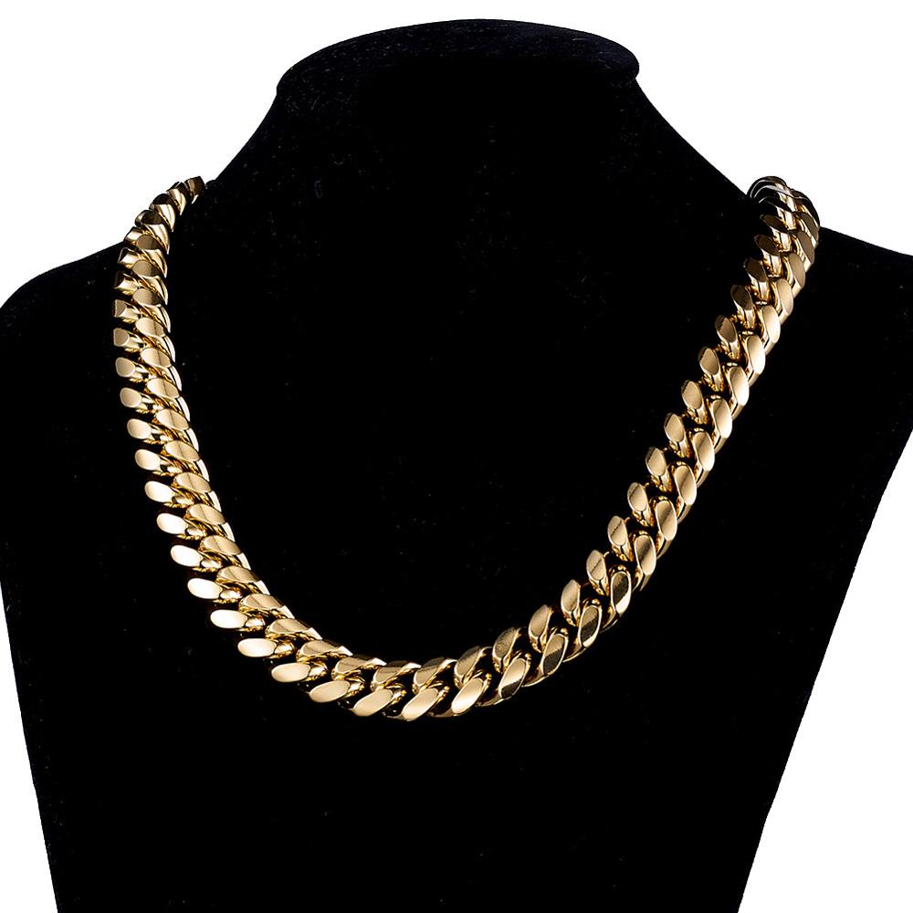 TOPGRILLZ Stainless Steel Gold - огляд і ціна Cuban Link Chain 12Mm