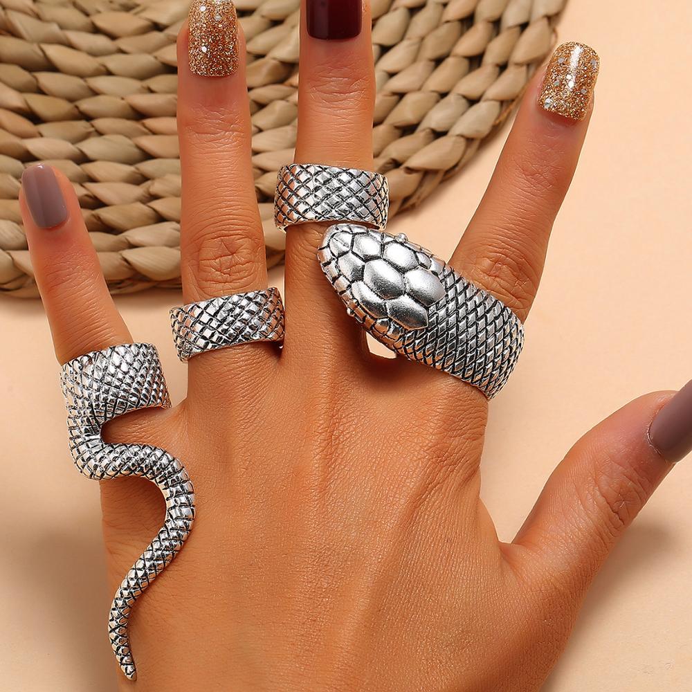 KMVEXO 4Pcs/Set Gothic Steampu - огляд і ціна Vintage Punk Knuckle Rings Set