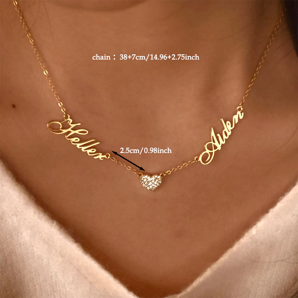 Custom Two Name Necklace For W - огляд і ціна Custom Name Necklace Stainless Steel
