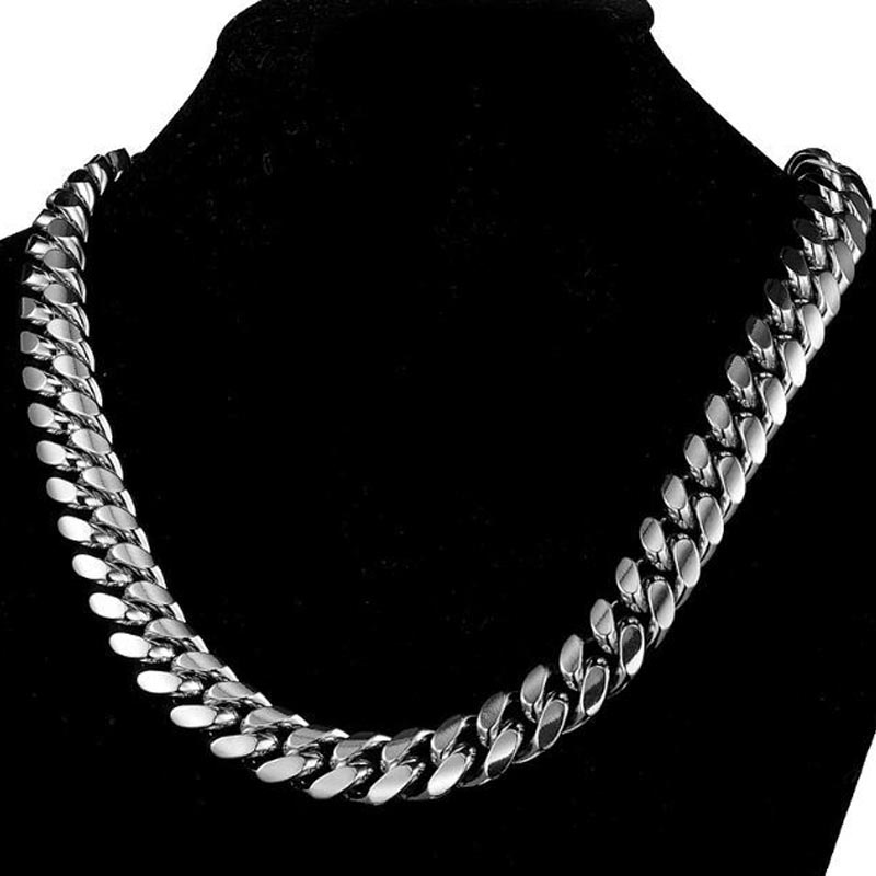 316L Stainless Steel Miami Cur - огляд і ціна Cuban Link Chain 12Mm