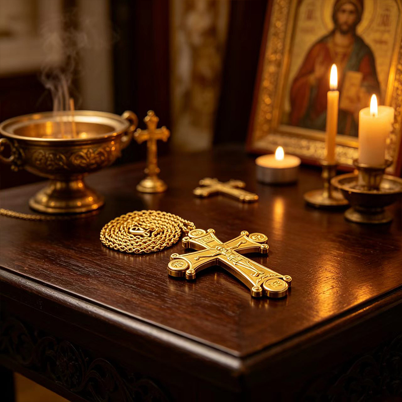 Premium Orthodox Crucifix Neck - огляд і ціна Cross Pendant Necklace Gold