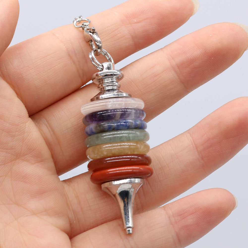 Natural Stone Chakra Pendulum  - огляд і ціна Crystal Pendant Necklace Natural Stone