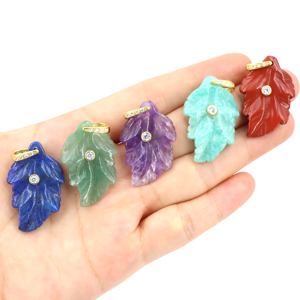 Natural Stone Crystal Leaf wit - огляд і ціна Crystal Pendant Necklace Natural Stone