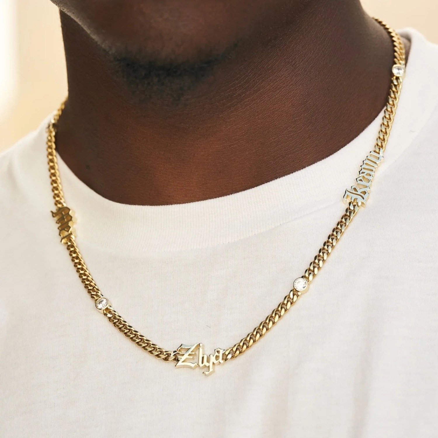 Custom Old English Name Neckla - огляд і ціна Cuban Link Chain 12Mm
