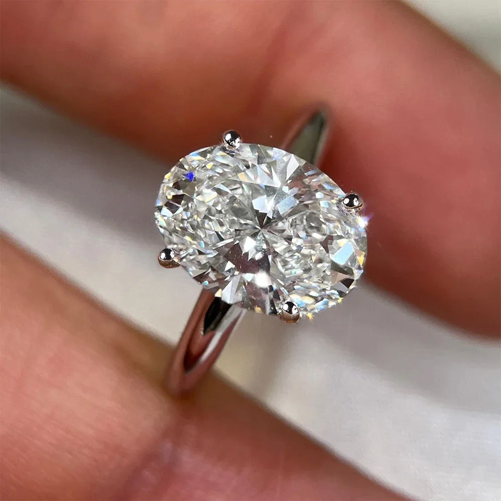 1/2/3 Carat Oval Cut Moissanit - огляд і ціна Moissanite Engagement Ring 1 Carat