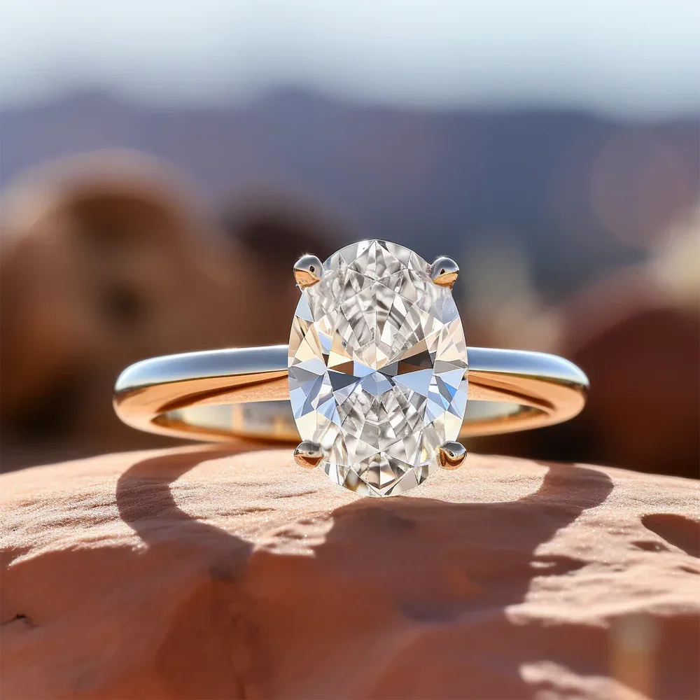 1/2/3 Carat Oval Cut Moissanit - огляд і ціна Moissanite Engagement Ring 1 Carat