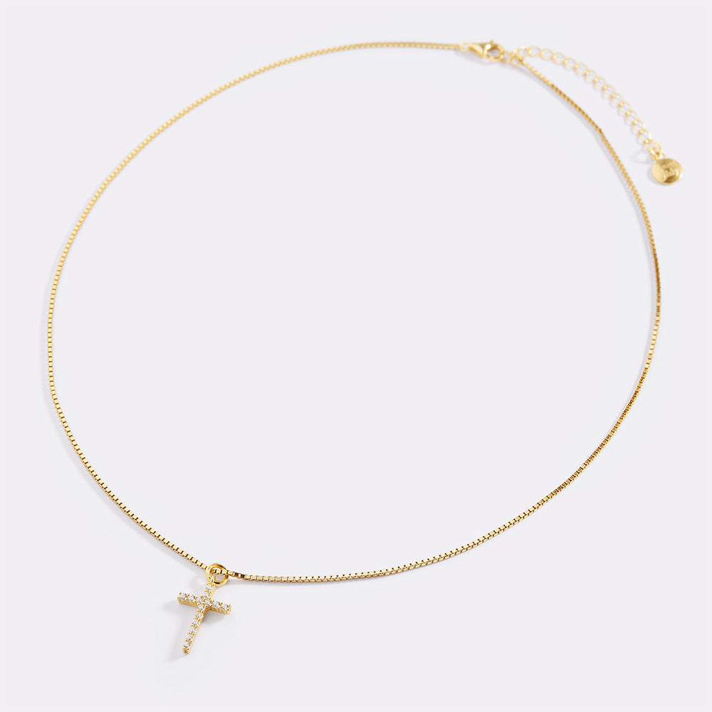 Diamond Pave Cross Necklace Cu - огляд і ціна Cross Pendant Necklace Gold