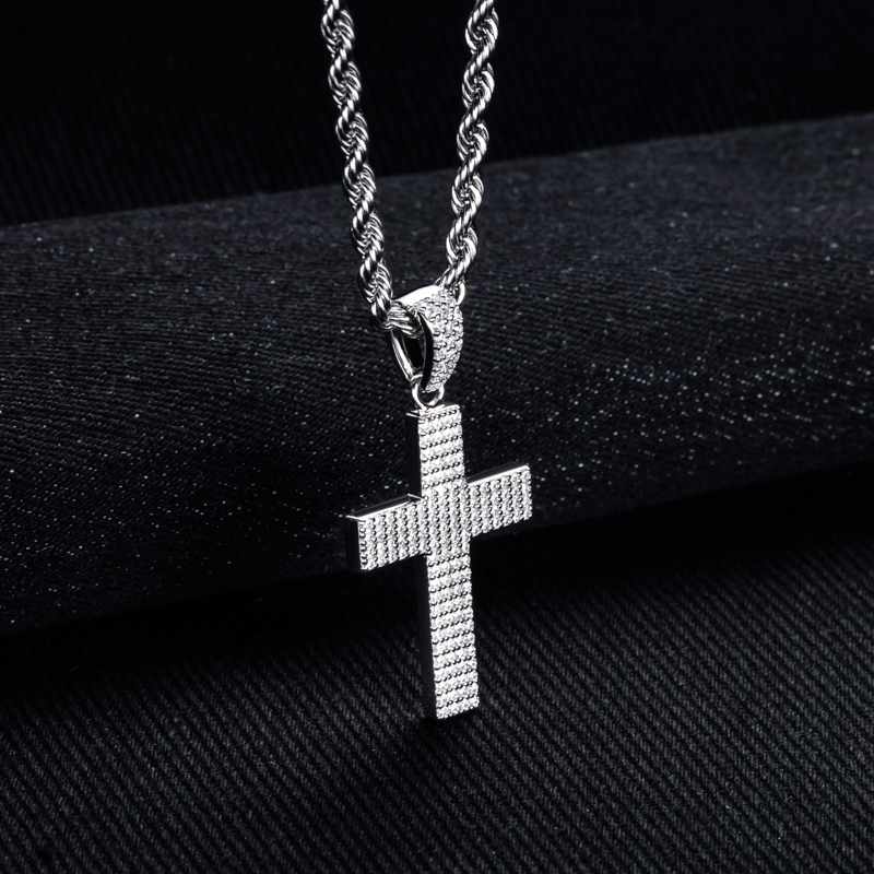 MossanRappr Moissanite Bling C - огляд і ціна 925 Sterling Silver Chain Necklace Men
