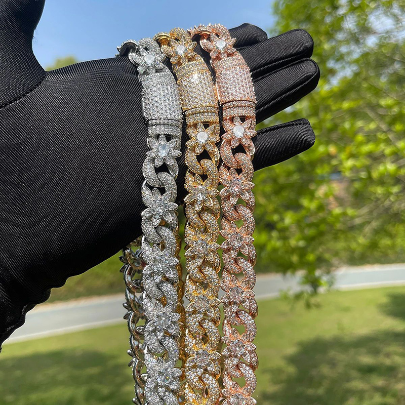 15mm Hip Hop 5A+ CZ Stone Blin - огляд і ціна Cuban Link Chain 12Mm