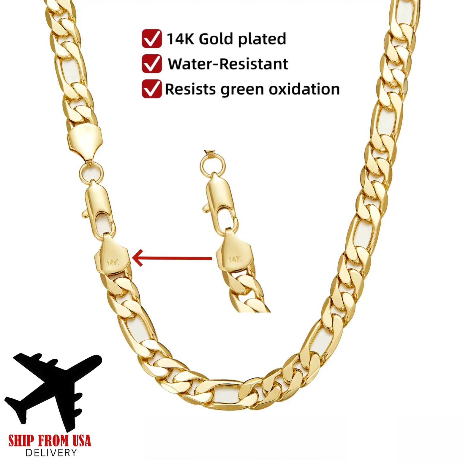 14K Gold Plated 3:1 NK Cuban L - огляд і ціна Cuban Link Chain 12Mm