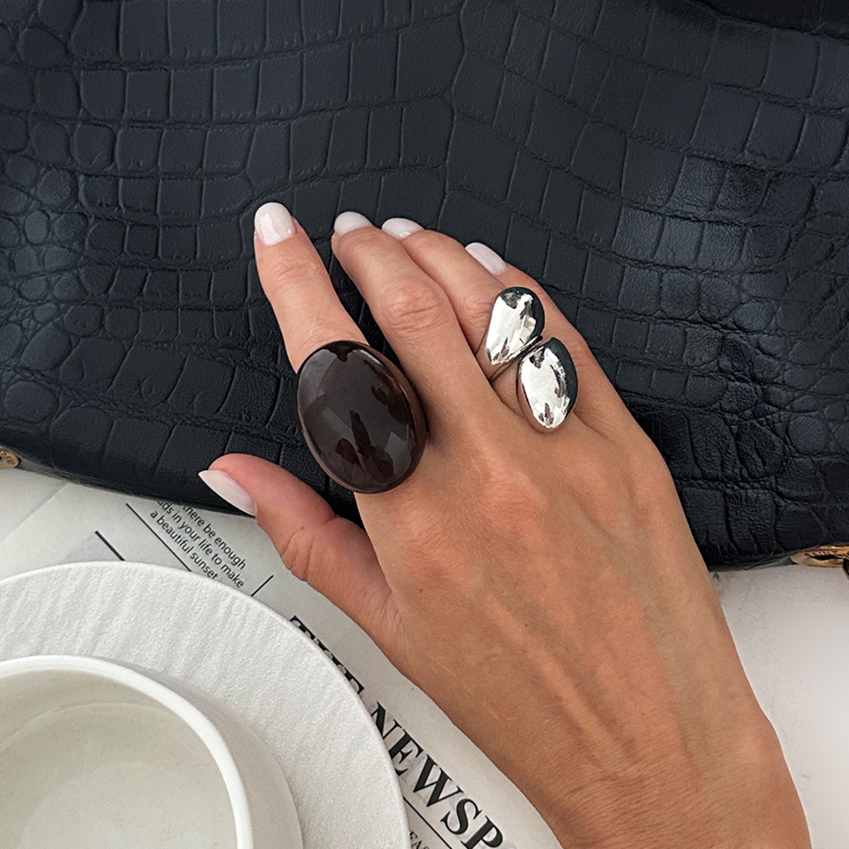 SHIXIN 2Pcs/Set Vintage Metal  - огляд і ціна Vintage Punk Knuckle Rings Set