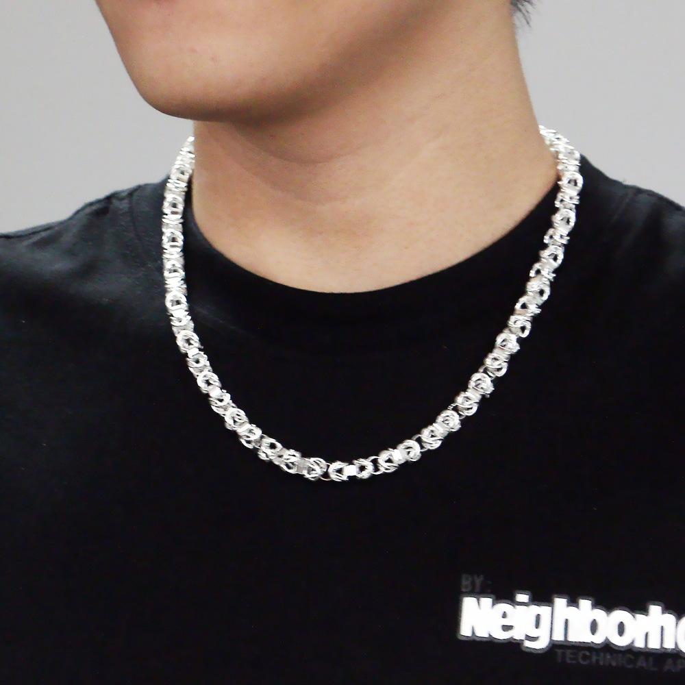 925 Sterling Silver Hip Hop Bo - огляд і ціна 925 Sterling Silver Chain Necklace Men