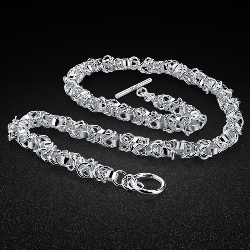 925 Sterling Silver Hip Hop Bo - огляд і ціна 925 Sterling Silver Chain Necklace Men