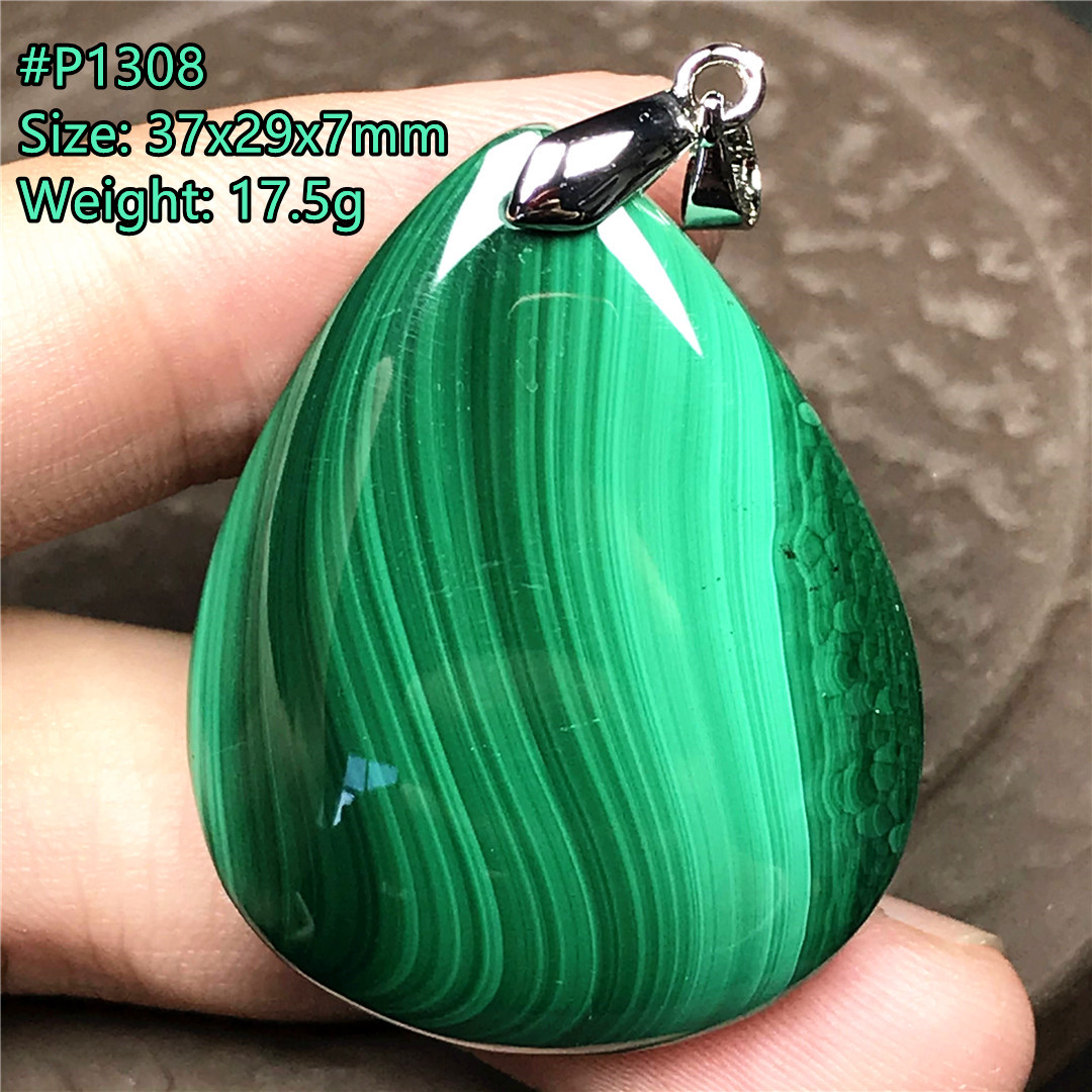 Natural Green Malachite Chryso - огляд і ціна Crystal Pendant Necklace Natural Stone
