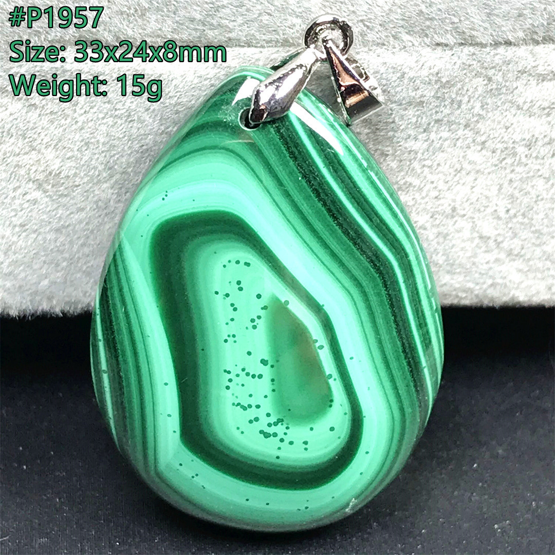 Natural Green Malachite Chryso - огляд і ціна Crystal Pendant Necklace Natural Stone