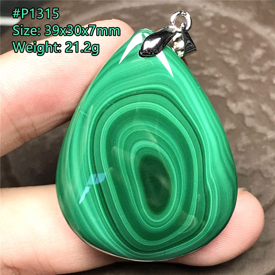 Natural Green Malachite Chryso - огляд і ціна Crystal Pendant Necklace Natural Stone