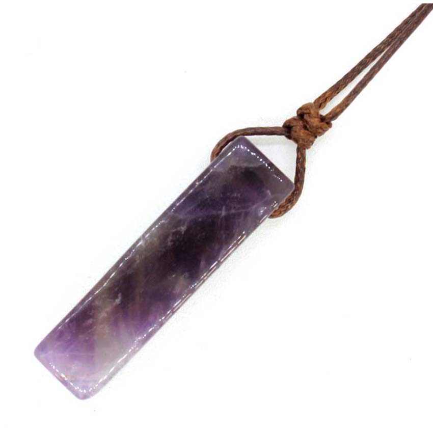 Natural Crystal Rectangle Ston - огляд і ціна Crystal Pendant Necklace Natural Stone
