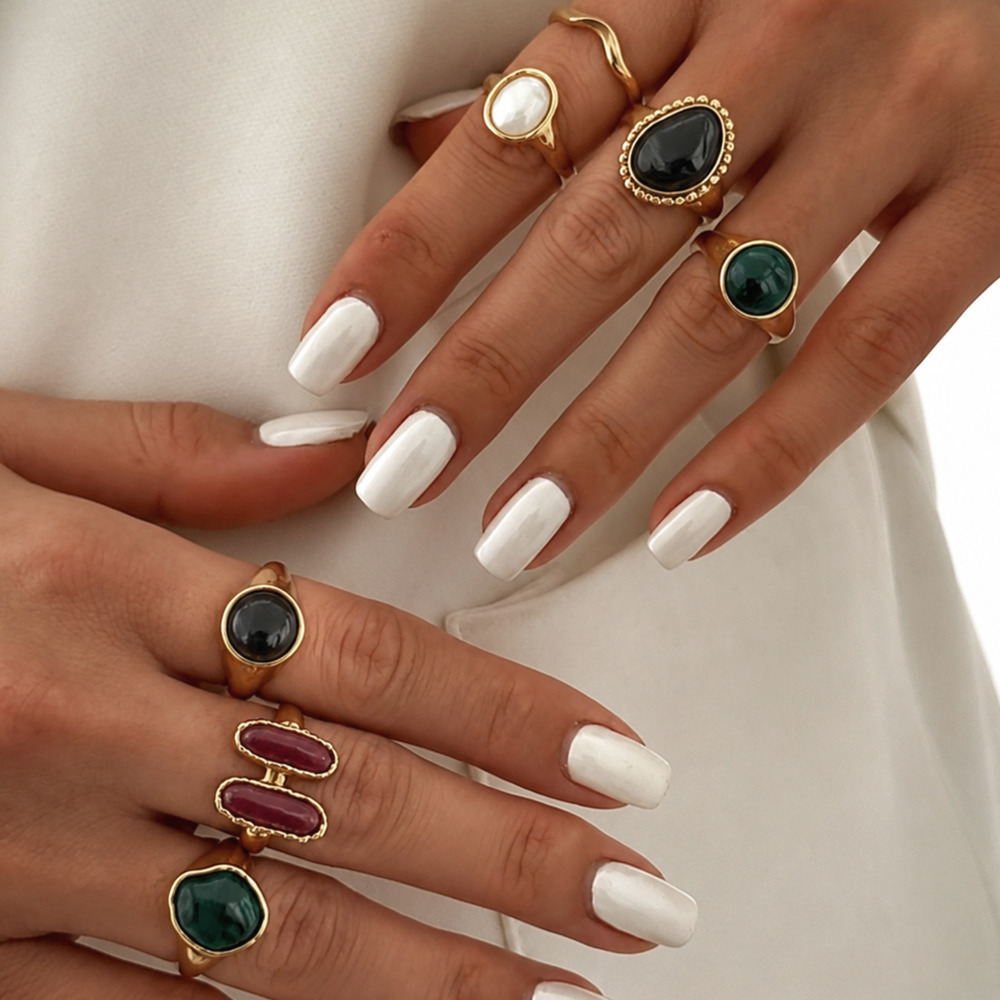 IngeSight.Z 7Pcs/Set Punk Tren - огляд і ціна Vintage Punk Knuckle Rings Set