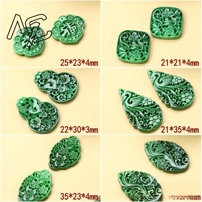 2pcs DIY Natural Dry Green Eme - огляд і ціна Earrings