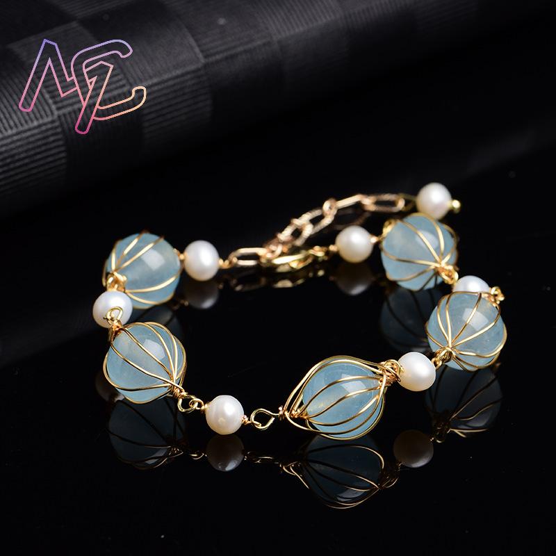 Blue Natural Jade Bead Earring - огляд і ціна Earrings