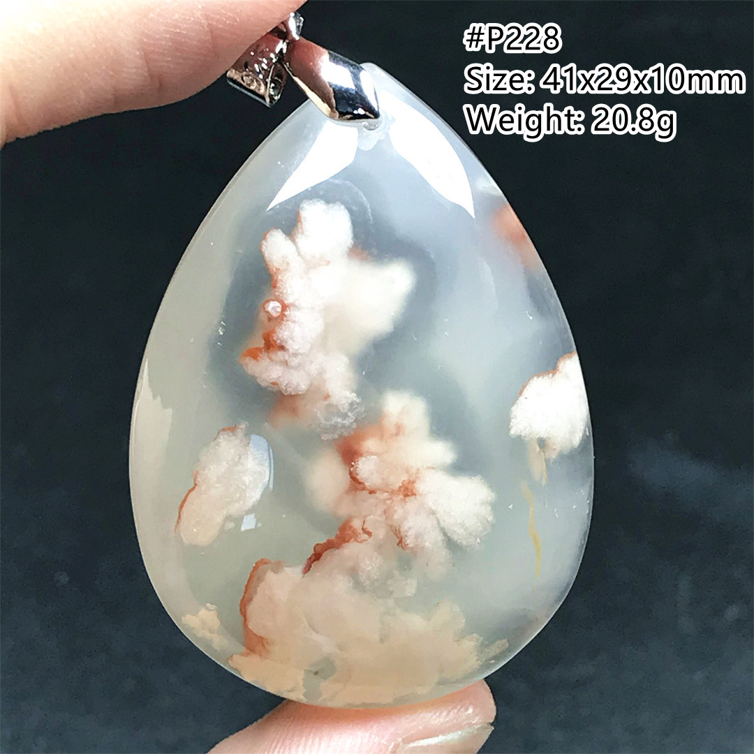 Natural Cherry Agate Necklace  - огляд і ціна Crystal Pendant Necklace Natural Stone