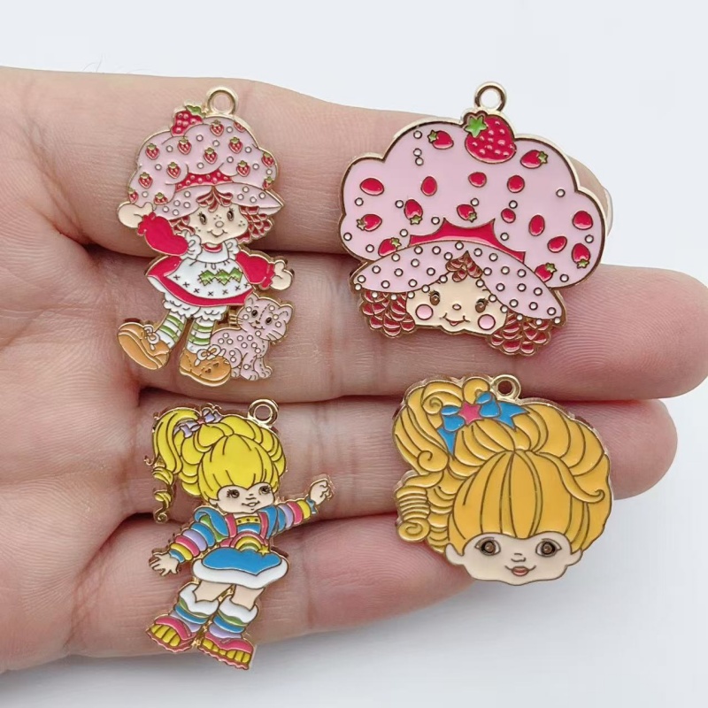 10pcs Cute Little Girl Enamel  - огляд і ціна Earrings