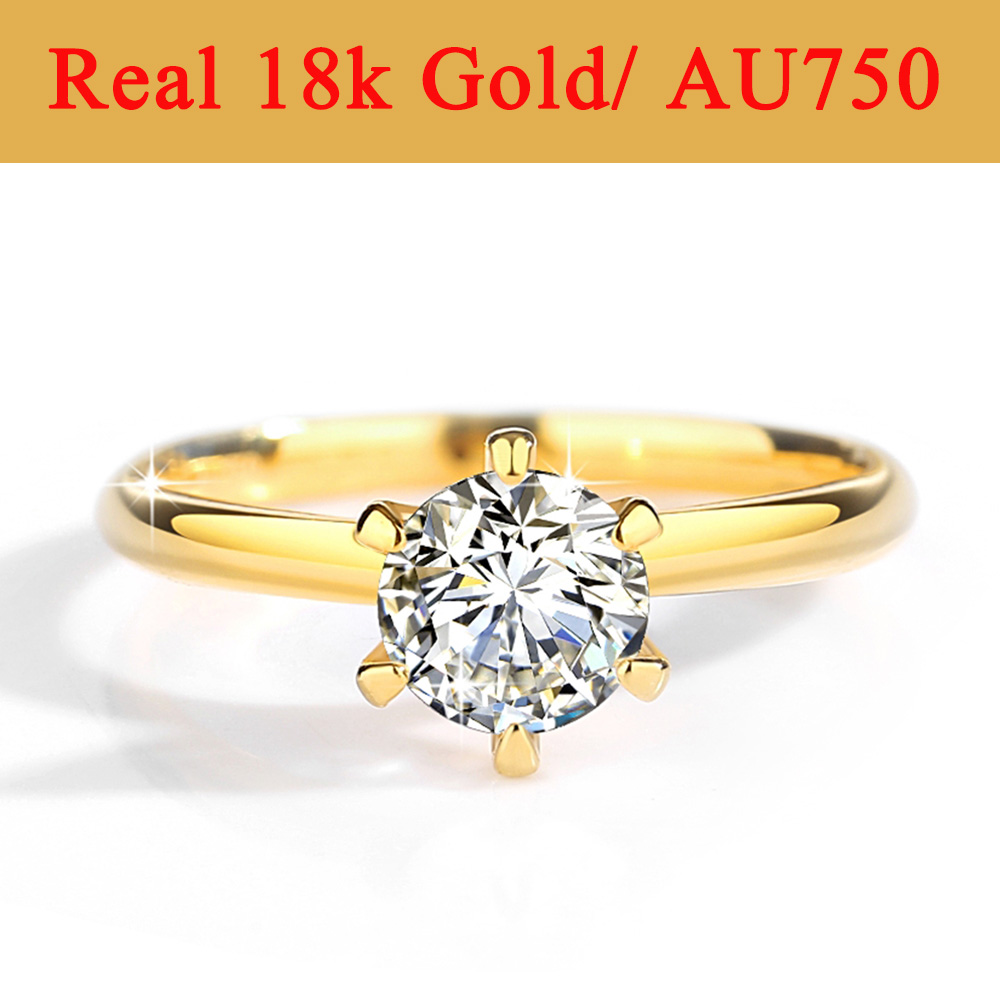 Real Gold 18K Moissanite Rings - огляд і ціна Moissanite Engagement Ring 1 Carat